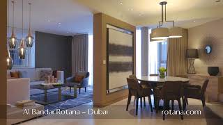 Rooms  Al Bandar Rotana – Dubai United Arab Emirates [upl. by Sirod]