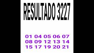 RESULTADO DA LOTOFACIL 3227 [upl. by Raf]