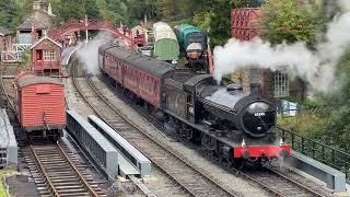 Steam train arriving at Goathland Station Yorkshire England 🚂🇬🇧 [upl. by Natrav]