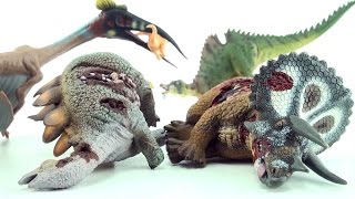 4 cool dinosaurs  Dead Triceratops Stegosaurus corpse Ichthyovenator and Quetzalcoatlus [upl. by Sucrad]