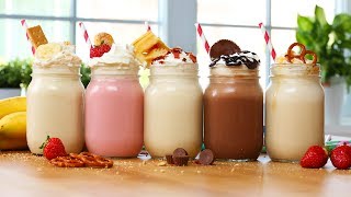 5 OUTRAGEOUS Milkshake Recipes [upl. by Marienthal]