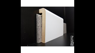 Coprizoccolo coprimarmo in mdf laminato bianco per pavimenti legno e laminati alto cm 10 [upl. by Haden]