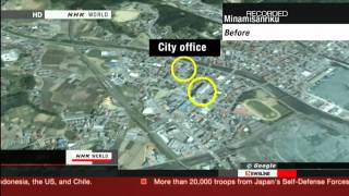 Minamisanriku  before and after the tsunami  Channel 4 News [upl. by Publia]