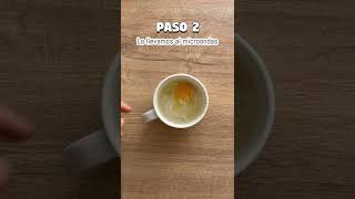 🥚HUEVO POCHÉ en 2 minutos en microondas [upl. by Starlene]