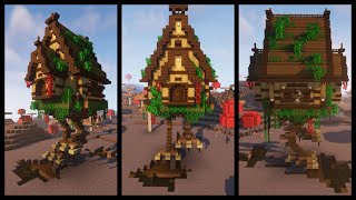 Minecraft How to Build A Fairy Baba Yagas House  Halloween Special [upl. by Marylinda]