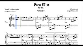 Para Elisa de Beethoven Partitura Completa de Piano FUR ELISE [upl. by Hsaka]