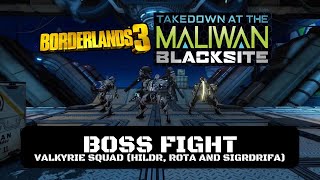 Borderlands 3 Takedown at the Maliwan Blacksite  Valkyrie Squad Boss Fight [upl. by Noyek]