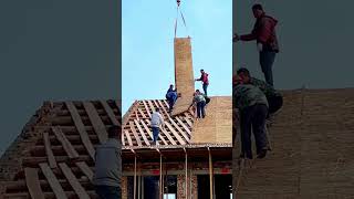 process of laying a thatched roof [upl. by Derreg]