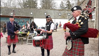 Crags of Tumbledown Mountain by members of Banchory Pipe Band at Crathes Castle April 2023 [upl. by Amsirak]