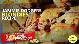 Jammie Dodgers Blondies  Jammy Dodger Blondies  Quick amp Delicious Homemade Dessert [upl. by Raman35]