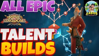 All Epic Talent Build  Rise of Kingdoms Beginners Tips amp Guide [upl. by Haden217]