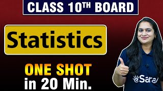 Statistics One Shot Revision in 15 minutes  Class 10 Math esaral [upl. by Irene]