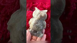 Moonstone crystal owl carving [upl. by Nosyla921]