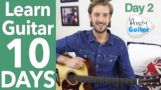 Guitar Lesson 2  EASY 2 CHORD SONG amp LEAD GUITAR 10 Day Guitar Starter Course [upl. by Nosemaj135]