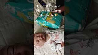 How preemie diapers fit this reborn doll reborndoll thriftedtreasures [upl. by Giarla913]