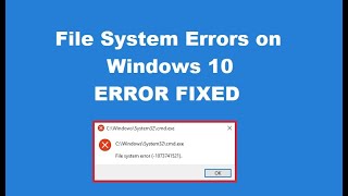 How To Fix File System Errors on Windows 10 [upl. by Eiaj400]