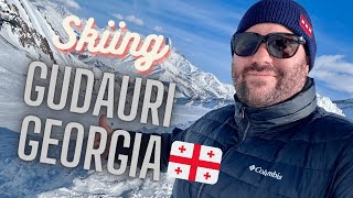 Skiing in Gudauri Georgia and day trip to Gergeti Trinity Church [upl. by Ynaffad858]