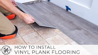 How to Install Vinyl Plank Flooring as a Beginner  Home Renovation [upl. by Noryv]