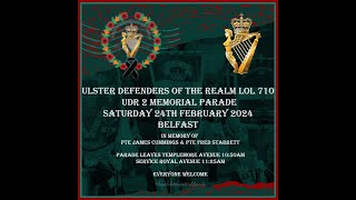 UDR 2 Memorial Parade 240224 Full Parade [upl. by Nannette]