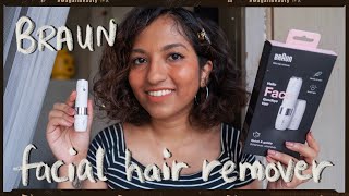 Braun Face mini hair remover demo  review 💁🏽‍♀️  trimmer vs epilator  MagaliBeauty [upl. by Nohsav]