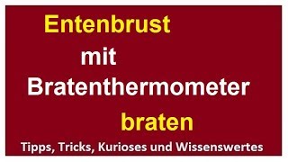 Entenbrust mit Bratenthermometer im Siemens Dampfbackofen IQ700 zubereiten Backofen knusprig braten [upl. by Anelegna]