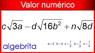 Valor numérico de expresiones algebraicas compuestas 31 [upl. by Assena]