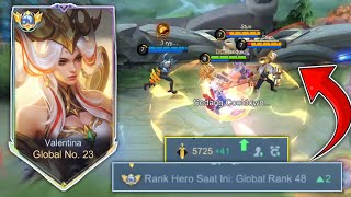 MODE PUSH MMR GLOBAL VALENTINA PERFECT ROTATION amp GAMEPLAY  MOBILE LEGENDS [upl. by Tamra22]