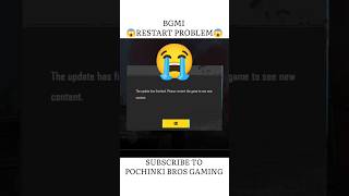 BGMI 😭 RESTART PROBLEM 😱bgmi pubg pubgmobile trending shorts [upl. by Nylirac]