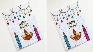 Diwali Card for competition • How to make easy Diwali Card • DIY Diwali greeting card making ideas [upl. by Risley]