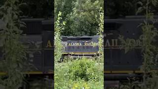 Three Alaska Railroad GP402’s lead intermodal train in Turnagain arm Alaska [upl. by Sanburn281]