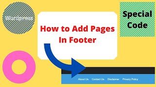 How to Add Pages in Footer in WordPress  How to edit footer in WordPress [upl. by Adnak382]