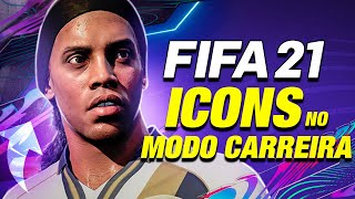 Como COLOCAR ICONS no MODO CARREIRA do FIFA 21 │ PC [upl. by Adnik544]