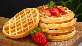 Perfect Homemade Waffles just in 5 minutes  Best Waffles recipe by Tiffin Box Easy quick breakfast [upl. by Anitnerolf]