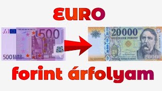 Euró Forint Valuta Árfolyam Mennyi az Euró àrfolyama  EUR To HUF  Euro To Hungarian Forint [upl. by Lirpa]