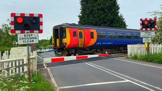 Findern Level Crossing Derbyshire [upl. by Ahsikcin]