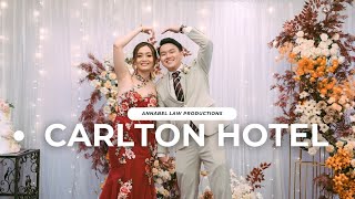 Wedding at Carlton Hotel Updated 2024 Wedding Videography Singapore [upl. by Ettennal39]