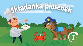 Składanka piosenek 🦮 👨‍🍳  7 minut  Edukacyjne piosenki dla dzieci [upl. by Aneehsar]