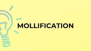 What is the meaning of the word MOLLIFICATION [upl. by Fidela]