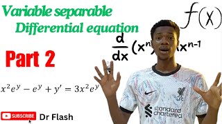 Variable separable differential equationpart 2 calculus maths [upl. by Tannen]