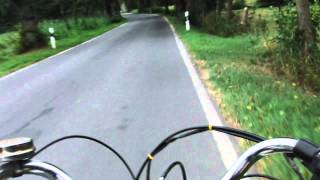 Motorfahrrad in Aktion  Onboard Video auf dem Fahrrad mit Anbaumotor [upl. by Eisac]