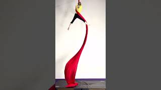 Aerial Silks Bicycle climbStar drop sequence aerial aerialsilks circus aerialfit [upl. by Naujyt230]