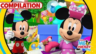 Happy Birthday Mickey and Minnie 🎂 Me amp Mickey  Vlog Compilation  disneyjr [upl. by Lednam]