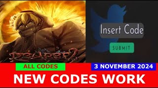 NEW CODES DEATHDEALING Reaper 2 ROBLOX  ALL CODES  NOVEMBER 3 2024 [upl. by Chelsie151]