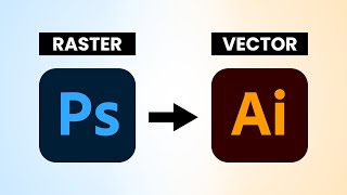 Convert Raster to Vector in Photoshop  Import in Illustrator [upl. by Jovia]