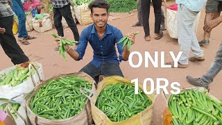 Aaj Bhindi Ka Rate Ekdam Sasta Ho Gaya  Cheapest Vegetable Market [upl. by Fleming142]