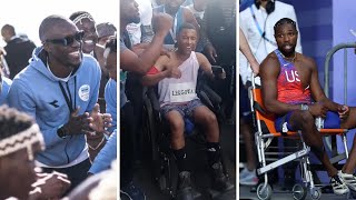 Noah Lyles getting trolled by Botswana fans after Olympics [upl. by Animsaj]