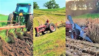 A Year On Gierok Farms Moldboard Plowing Baling Hay Picking Corn [upl. by Sherburn351]