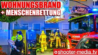 🔥 🚒 WOHNUNGSBRAND mit MENSCHENRETTUNG 🚒 🔥  2 Trupps zur Brandbekämpfung amp Rettung [upl. by Rintoul]