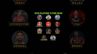 RCB Best Playing 11 For IPL 2025 🔥 shorts cricket youtubeshorts ipl rcb rcbsquad [upl. by Eeram388]