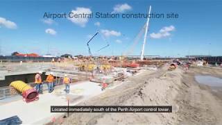 ForrestfieldAirport Link Airport Central Station construction update October 2017 [upl. by Drol]